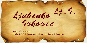 Ljubenko Ivković vizit kartica